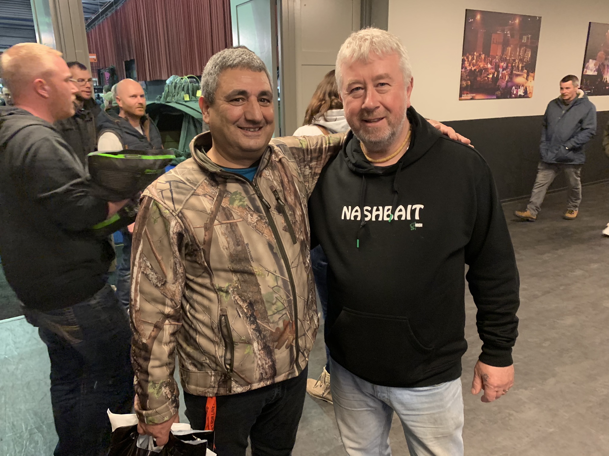 Rachid with a giant hero: Steve Briggs from Nash Tackle